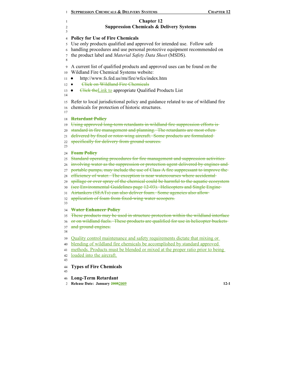 Chapter -12, Suppression Chemicals & Delivery Systems