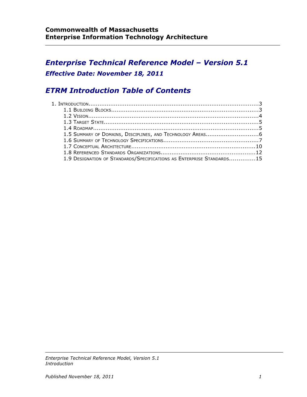 Enterprise Technical Reference Model Version 5.1