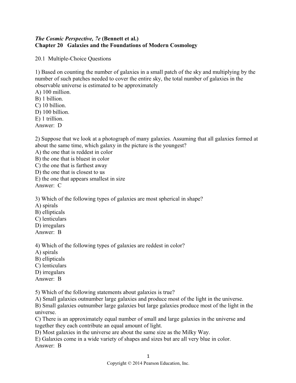 The Cosmic Perspective, 7E (Bennett Et Al.) s3