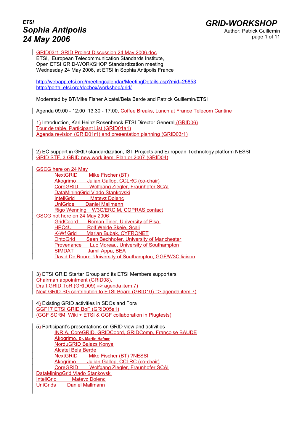 Etsi Grid-Sg