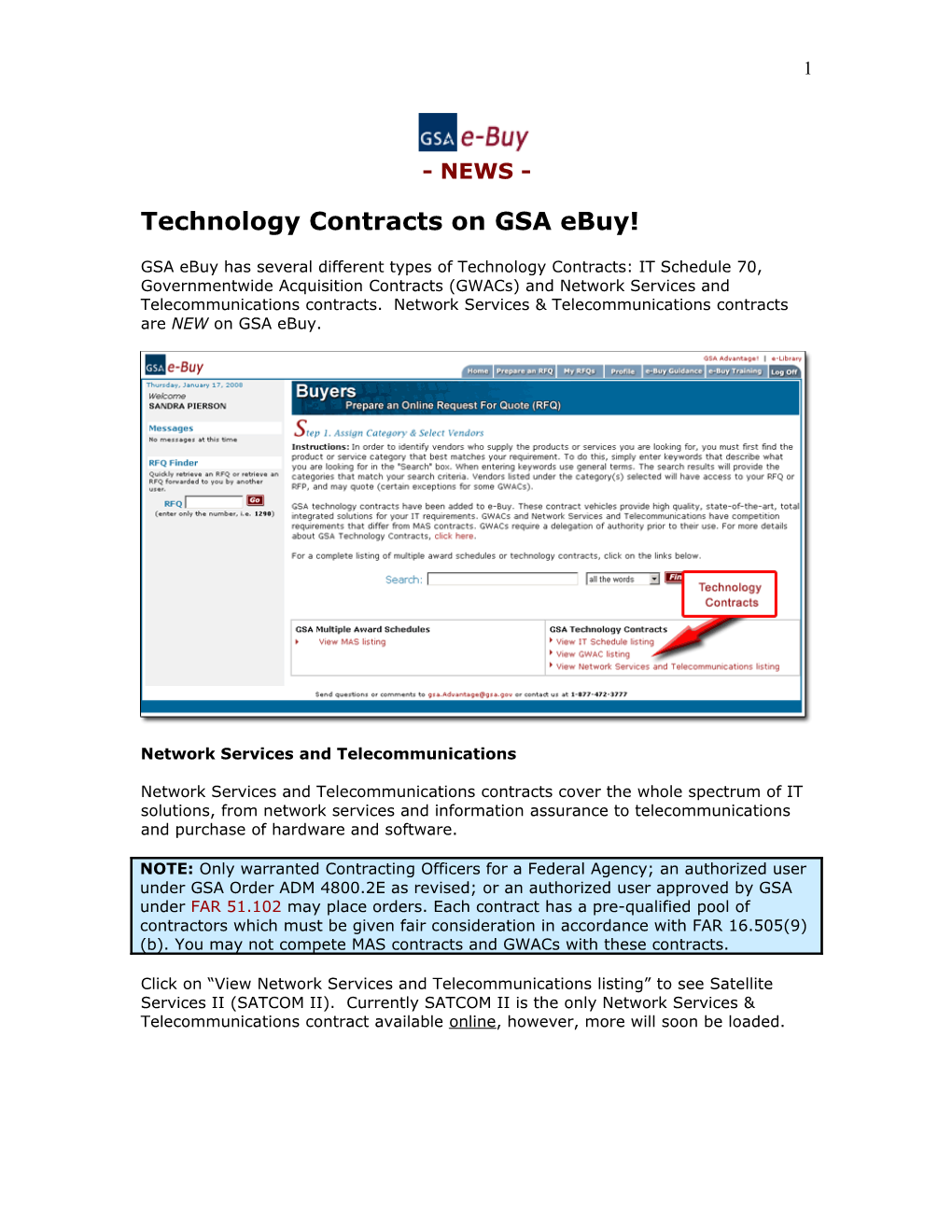 Technology Contracts on GSA Ebuy!