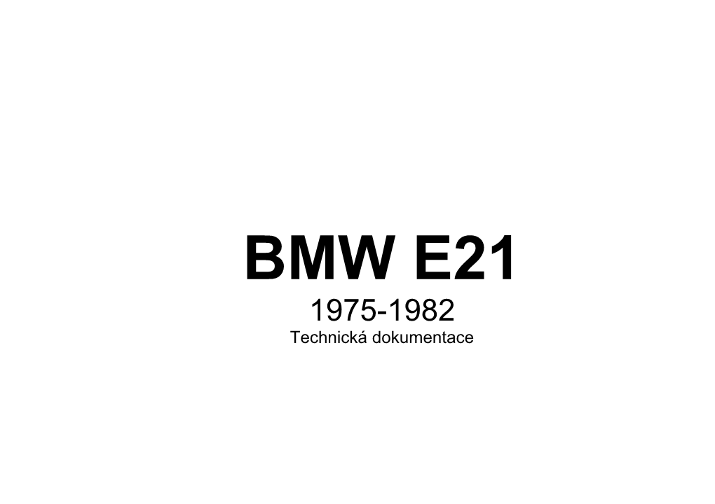 BMW 3-Series E21, 1980 European Model
