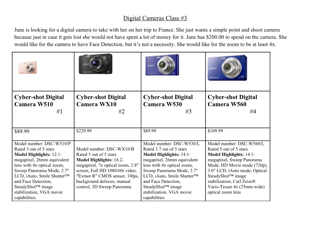 Digital Cameras Class #3