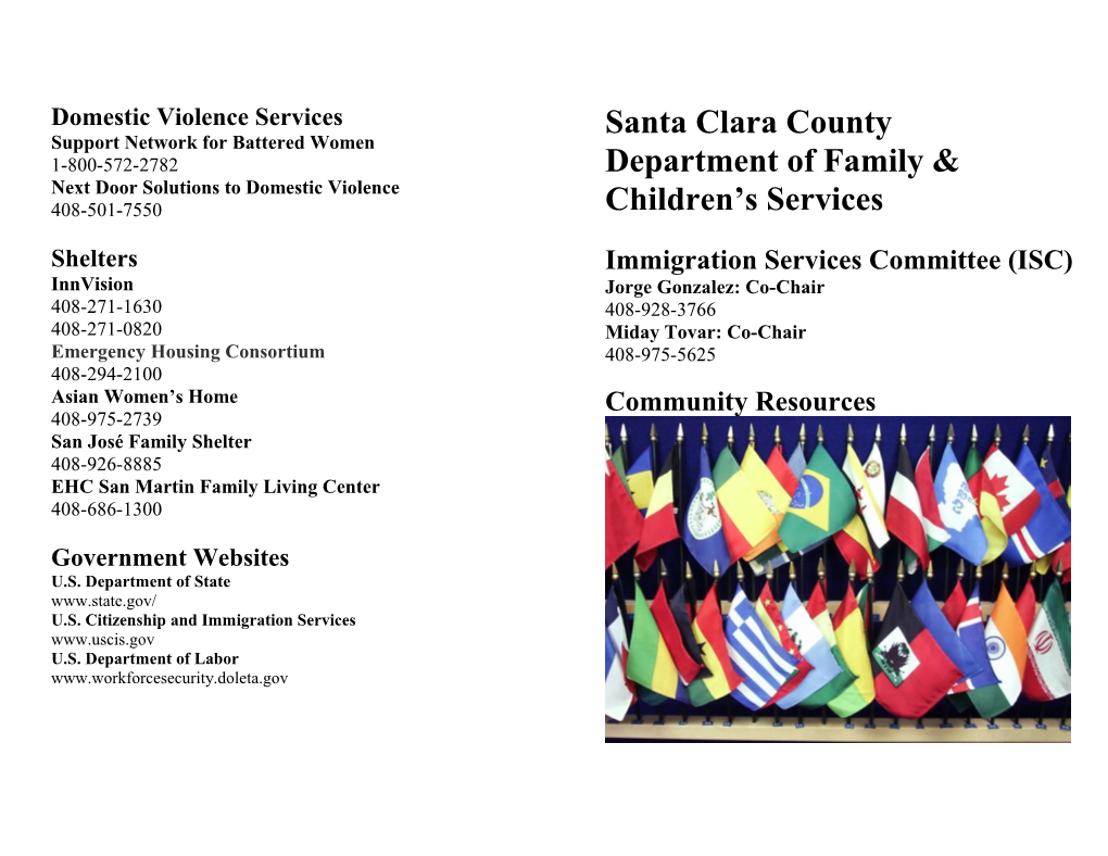 Santa Clara County Department of Family & Children S Services