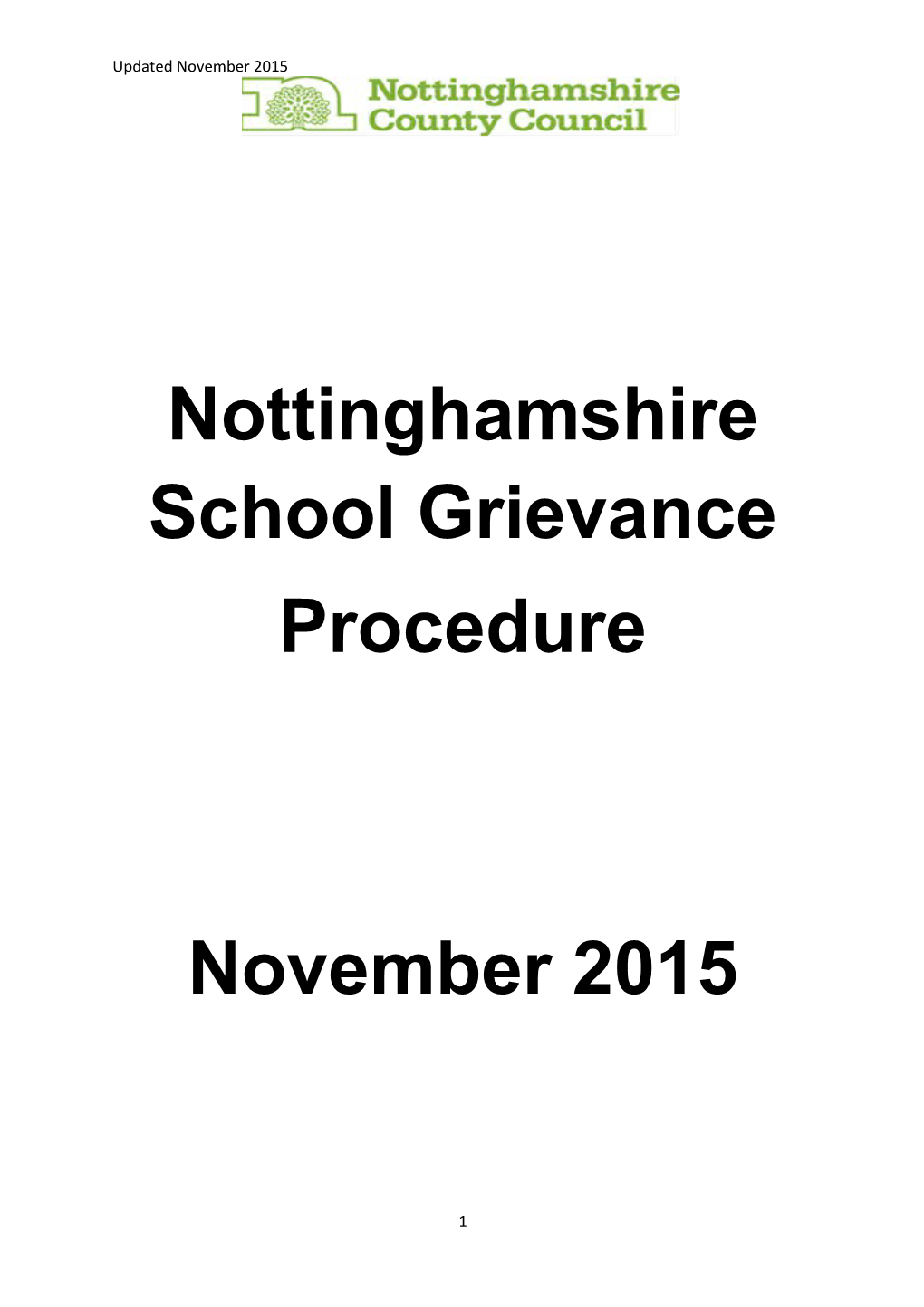 Grievance Procedure for School Staff