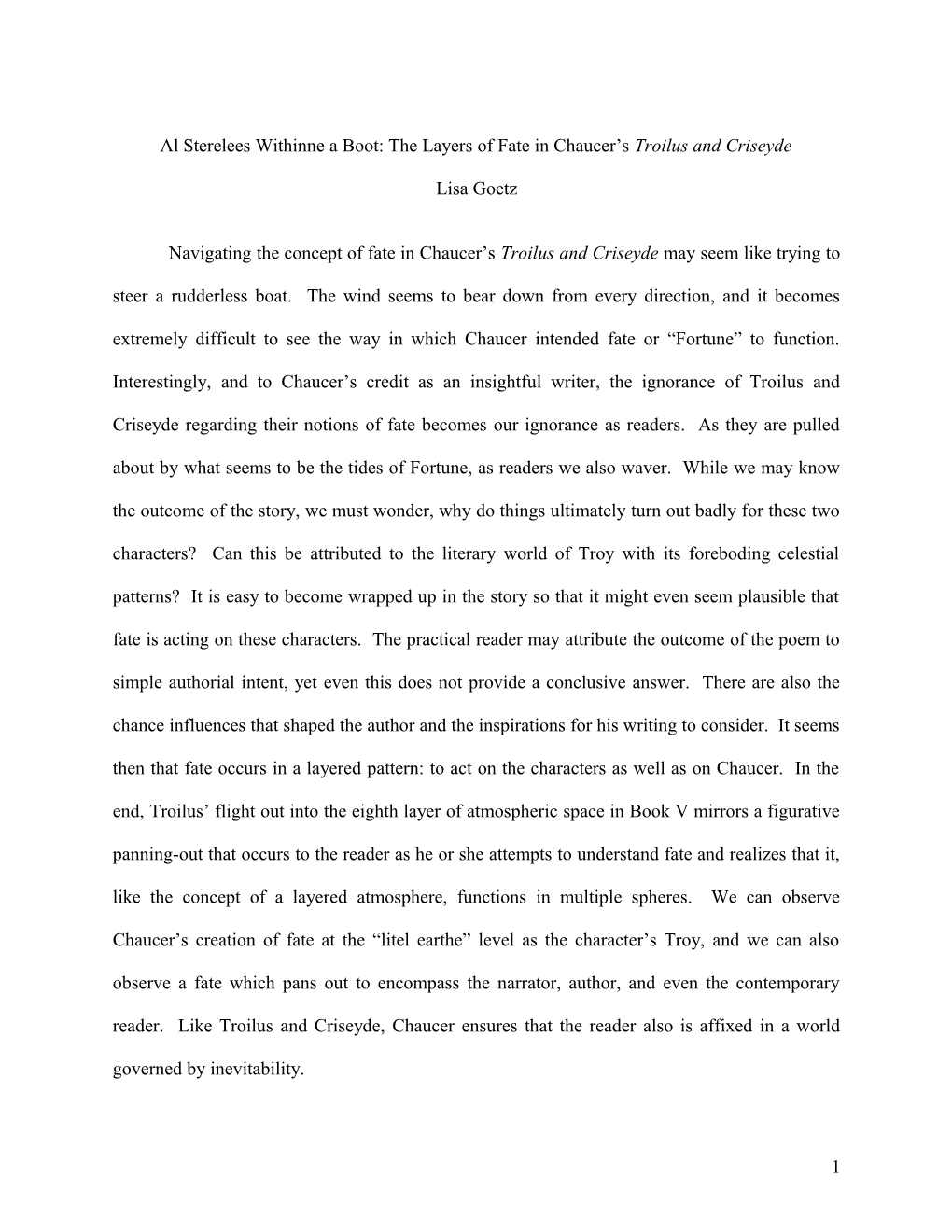 Chaucer Final Paper