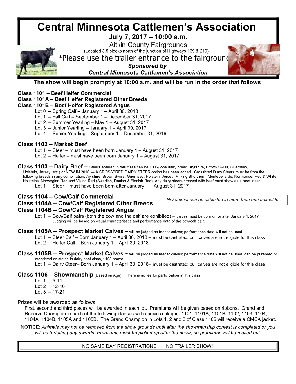 1St Annual Aitkin County 4-H Beef Show