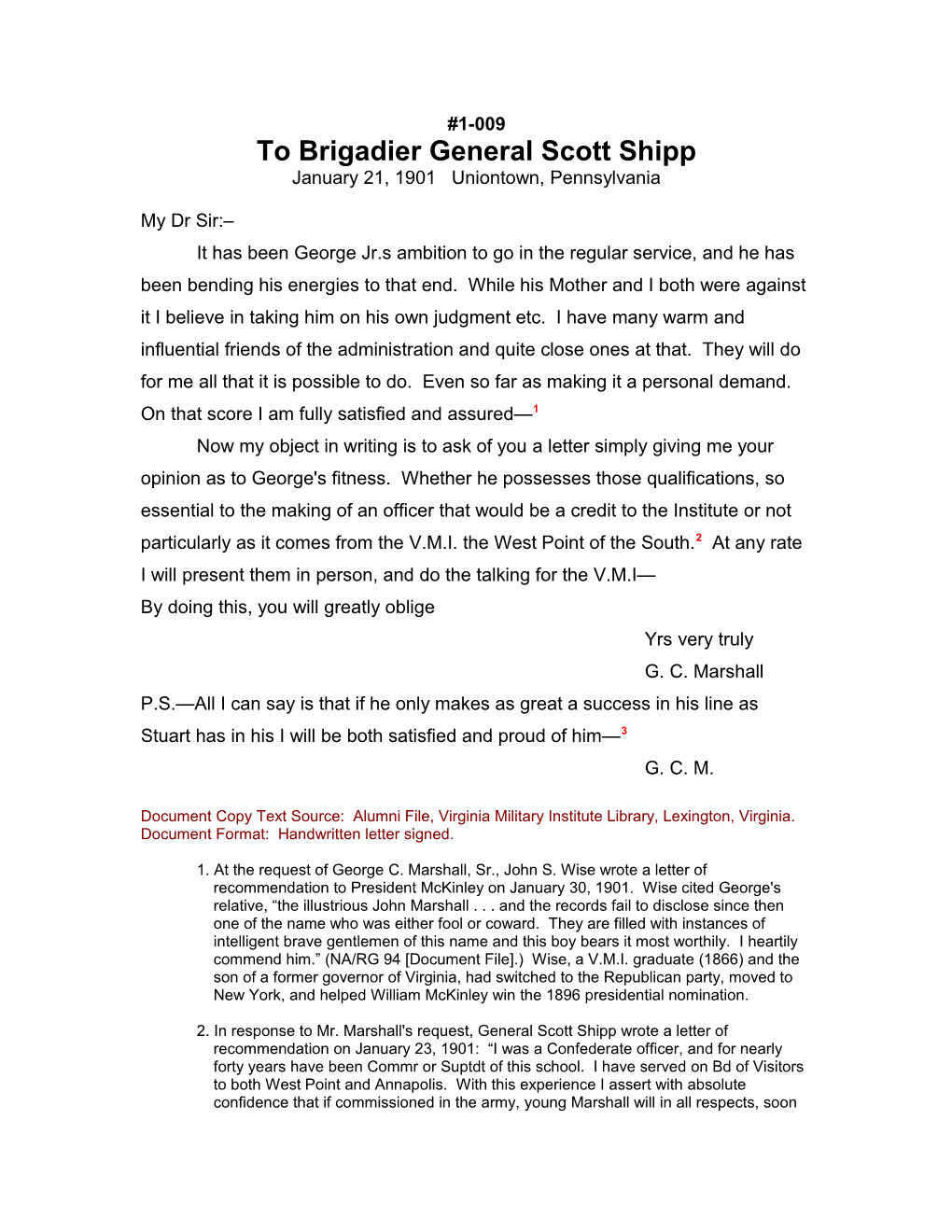 To Brigadier General Scott Shipp