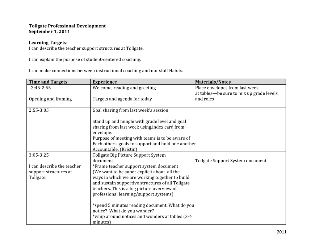 Tollgate Professional Development