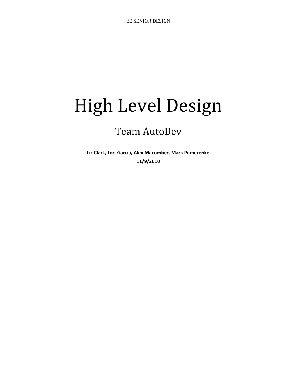 High Level Design