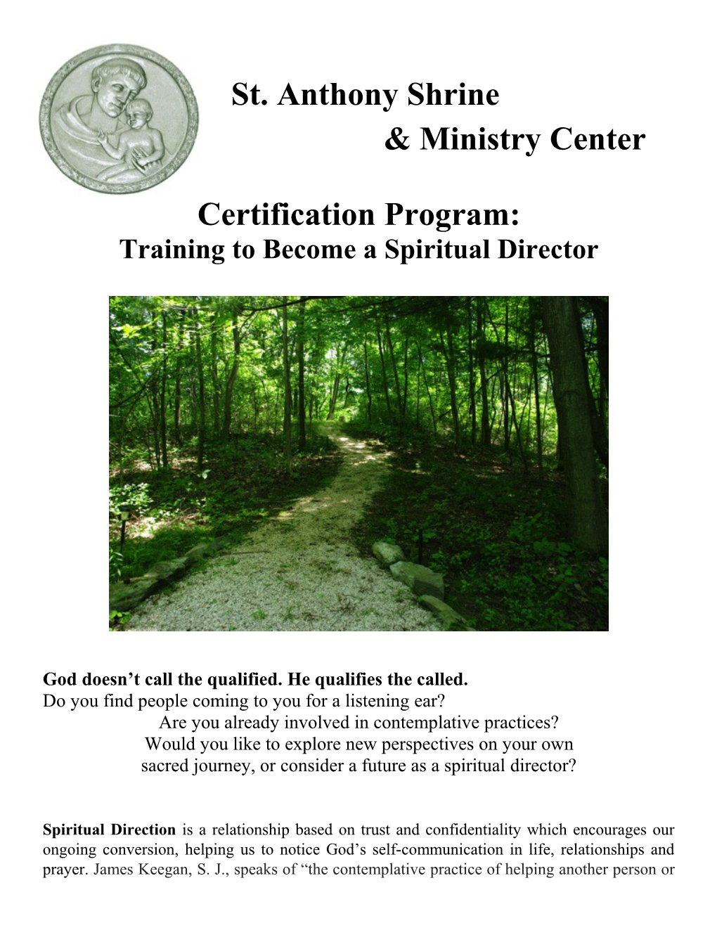 Training to Become a Spiritual Director