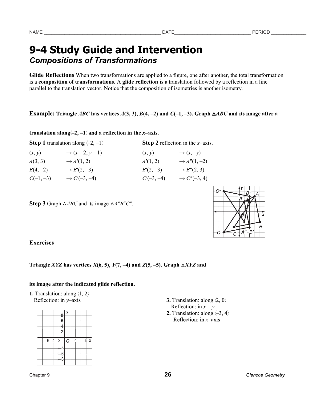 9-4 Study Guide and Intervention