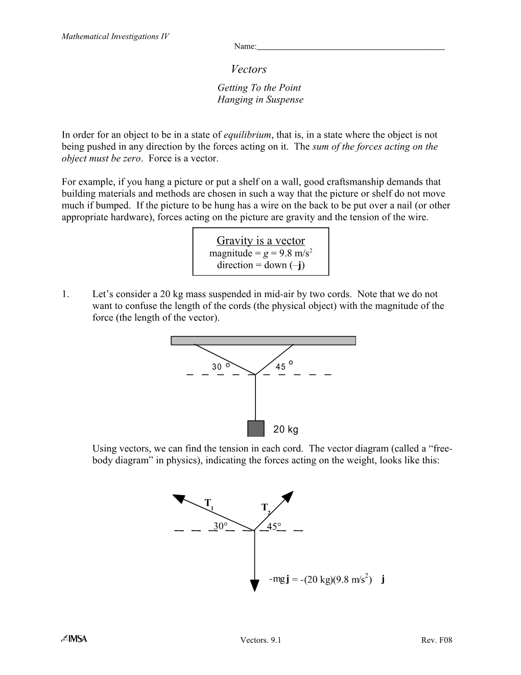 Vectors - Getting to the Point