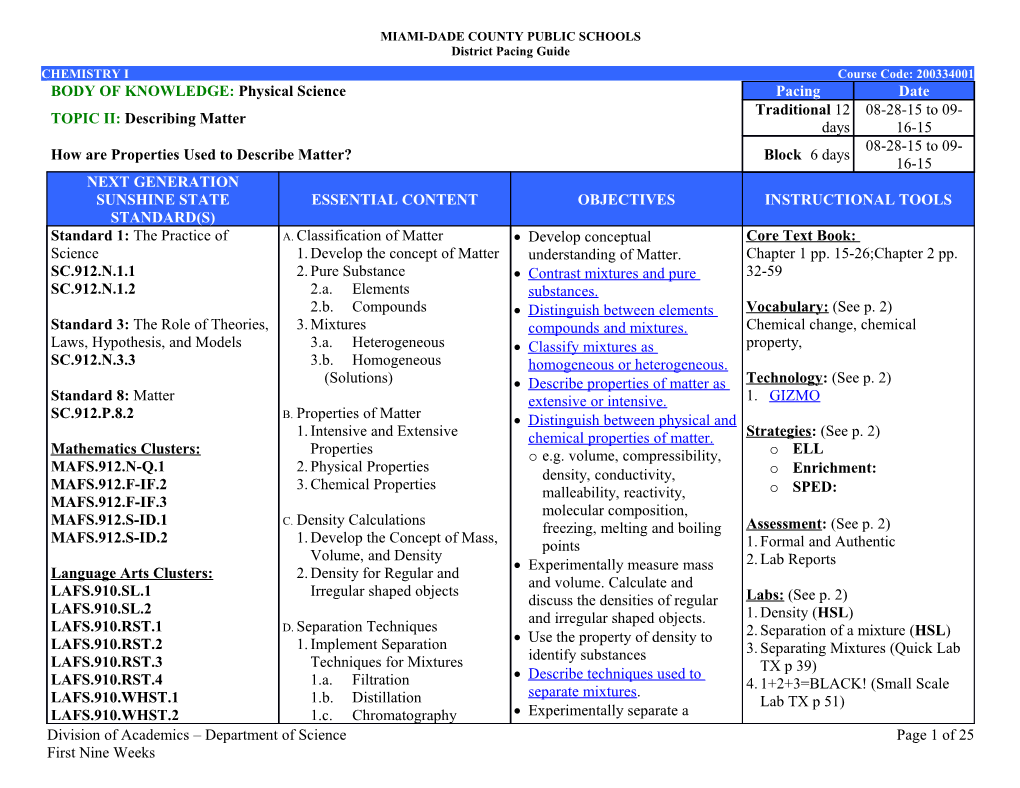 STRAND: P: Physical Science