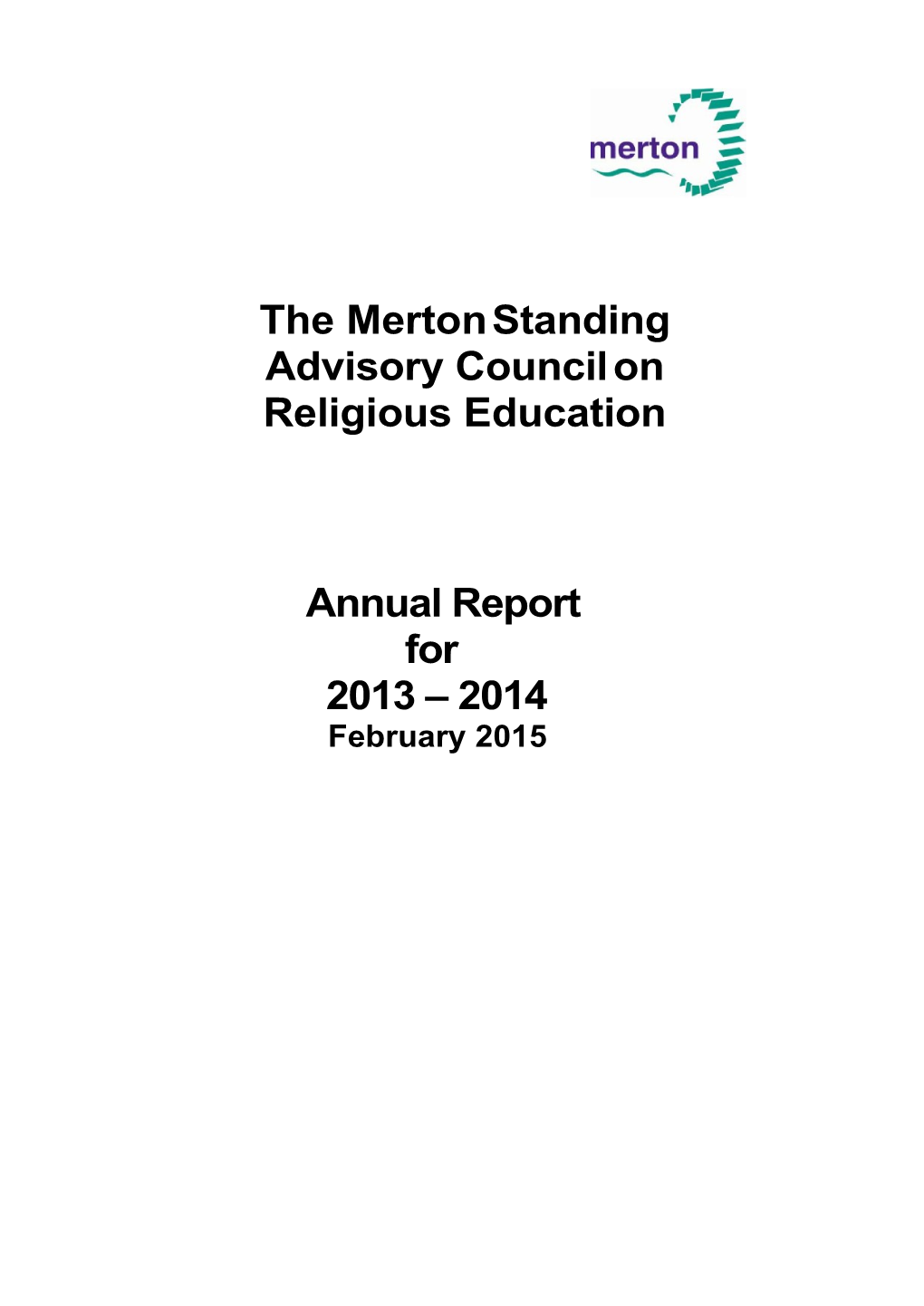 The Mertonstanding Advisory Councilonreligious Education