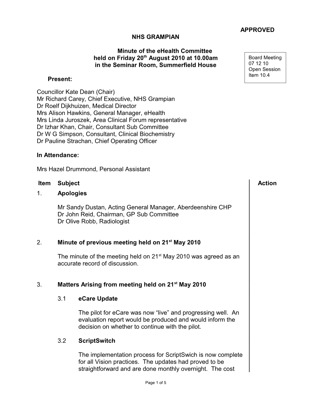 Item 10.4 for 7 Dec Ehealth Cttee 20 Aug