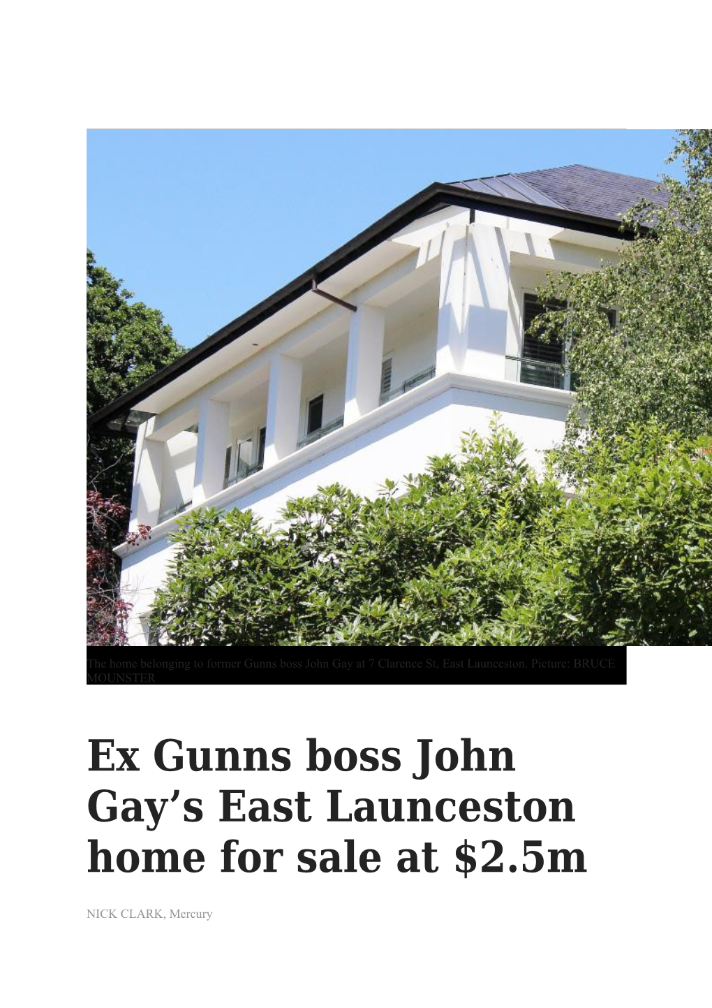 Ex Gunns Boss John Gay S East Launceston Home for Sale at $2.5M