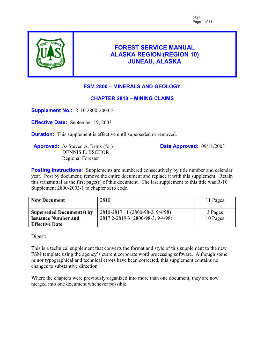 Fsm 2800 Minerals and Geology