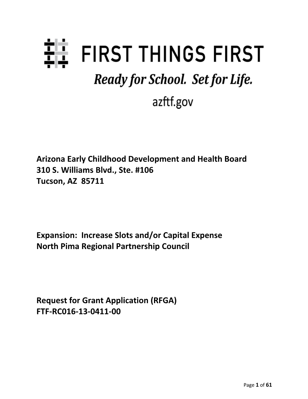 Arizona Early Childhood Development and Health Board s3