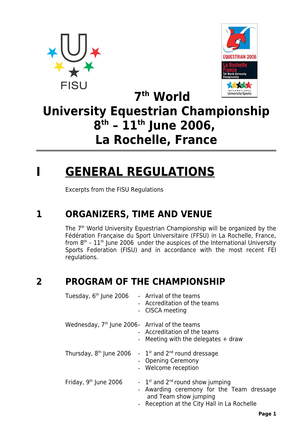7Th World University Equestrian Championship