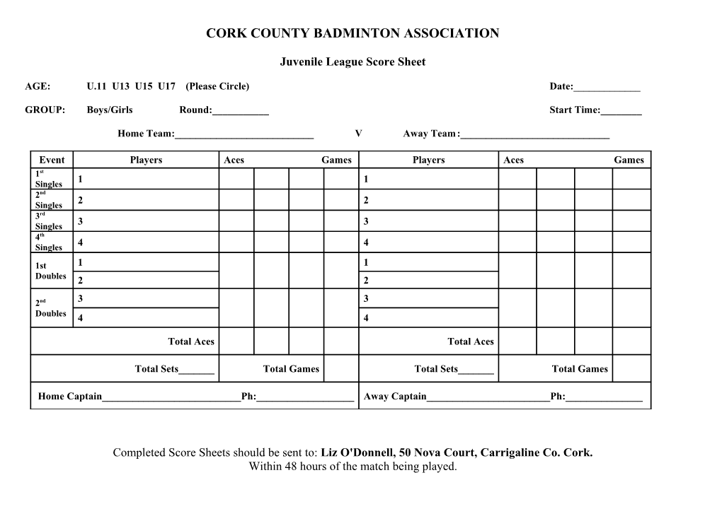 Cork County Badminton Association