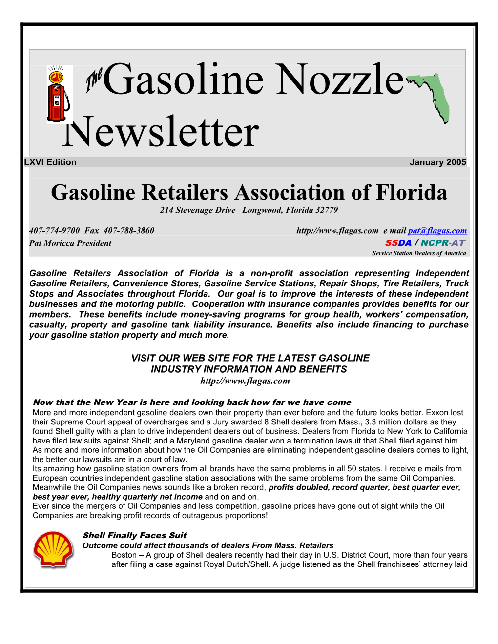 Gasoline Nozzle Newsletter