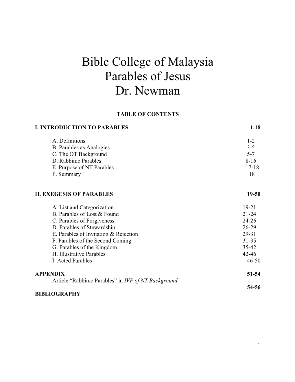 Bible College of Malaysia