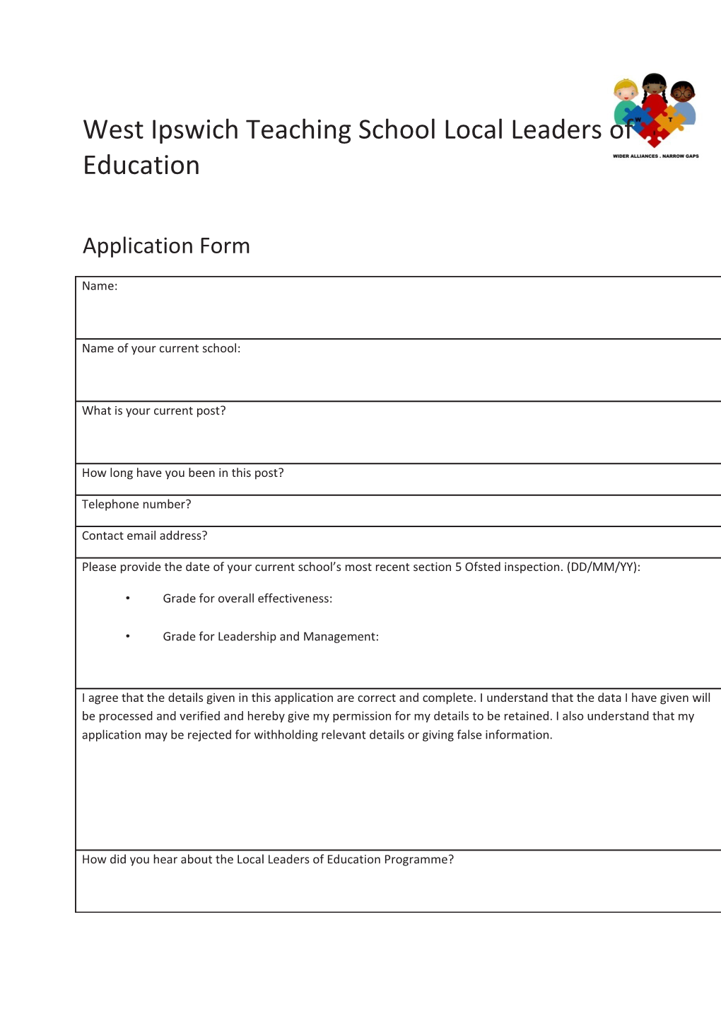 Bedford LLE Application Form.Pdf