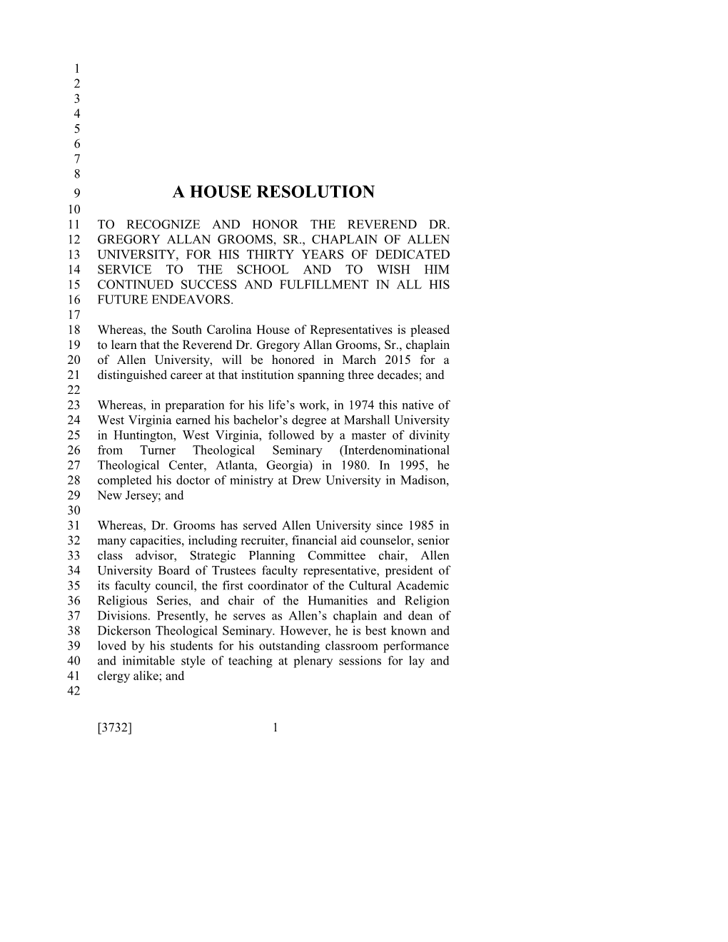 2015-2016 Bill 3732 Text of Previous Version (Mar. 3, 2015) - South Carolina Legislature Online