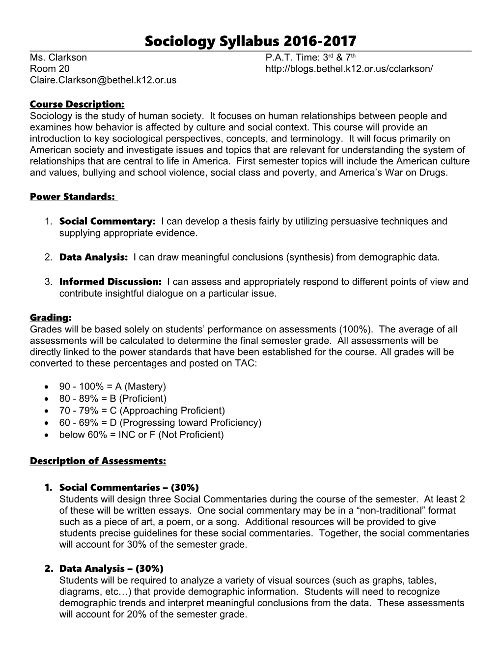 Sociology Syllabus 2016-2017