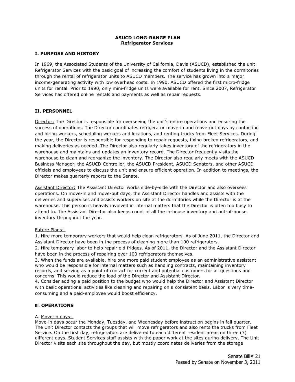 Asucd Long-Range Plan