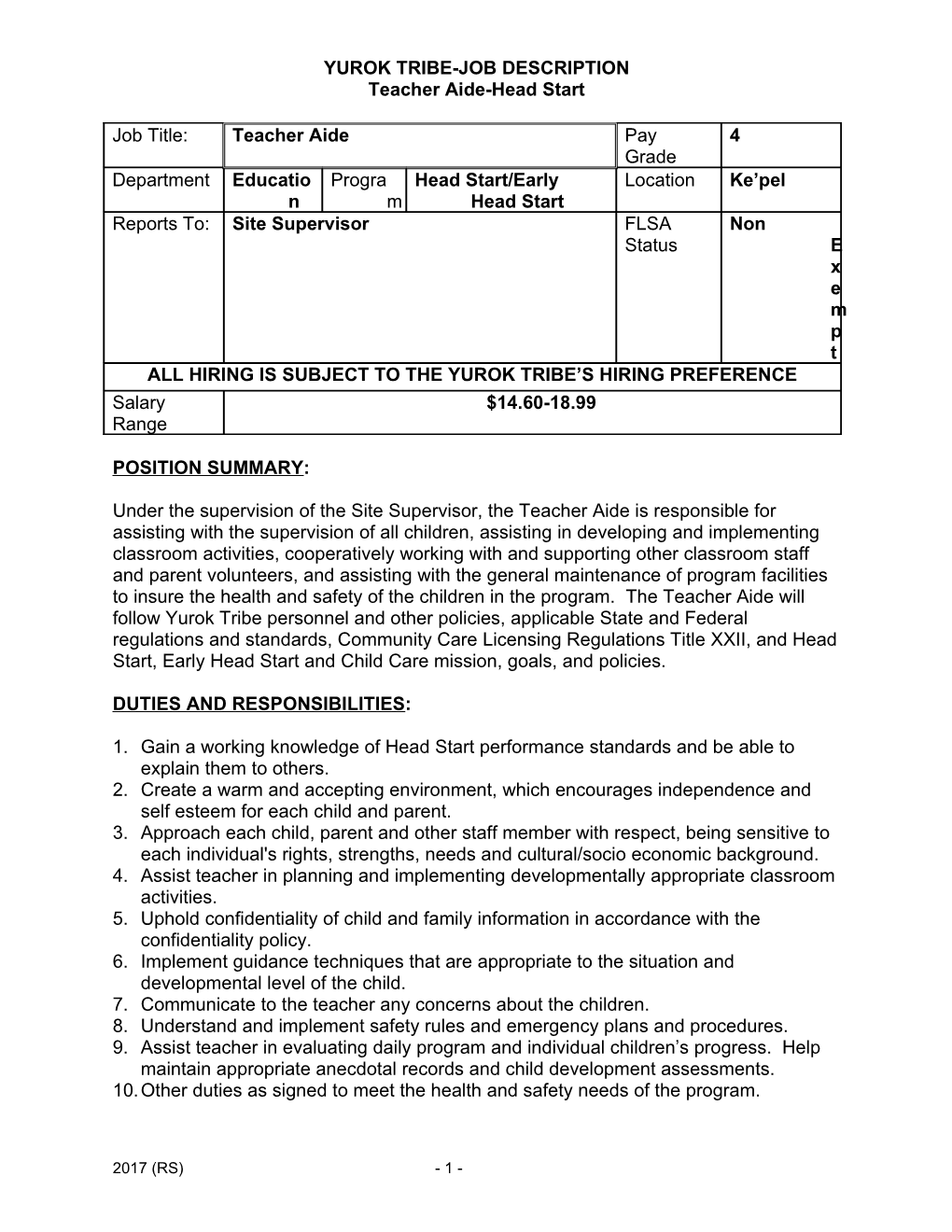 Yurok Tribe-Job Description s7