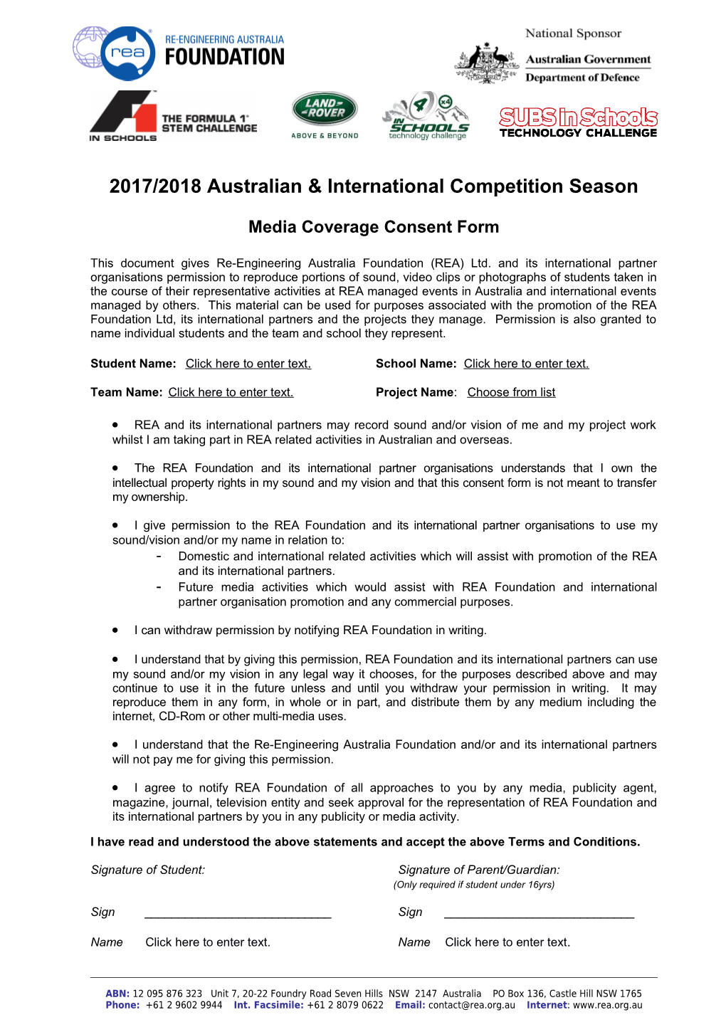 2017/2018Australian & International Competition Season