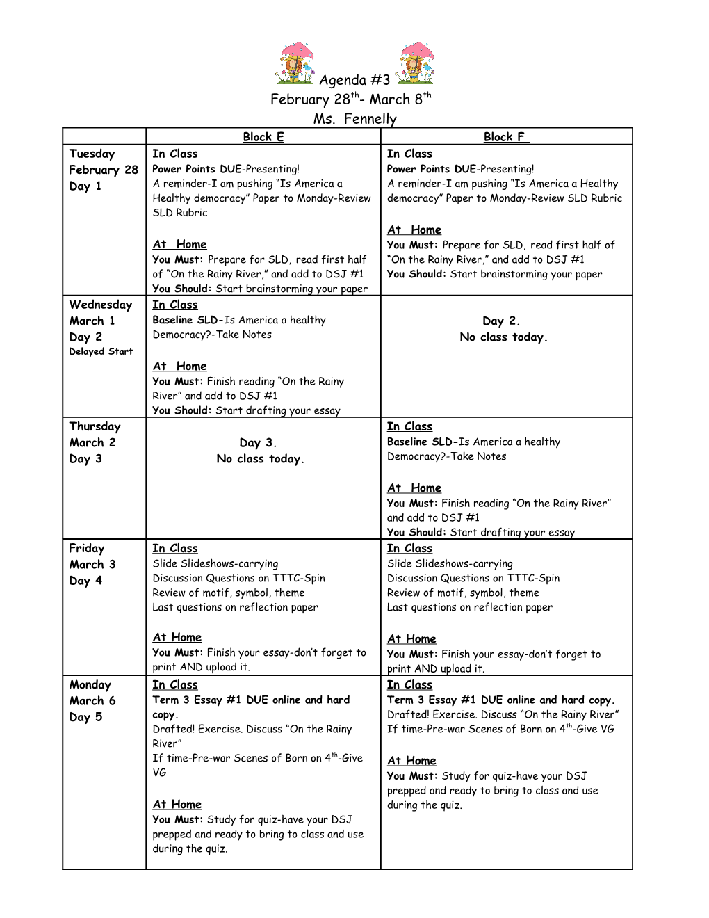 Creative Essay Duemarch 14Th