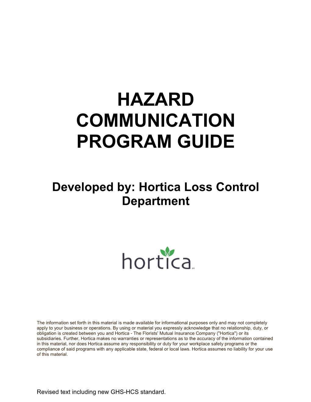 Hazard Communication Program Guide