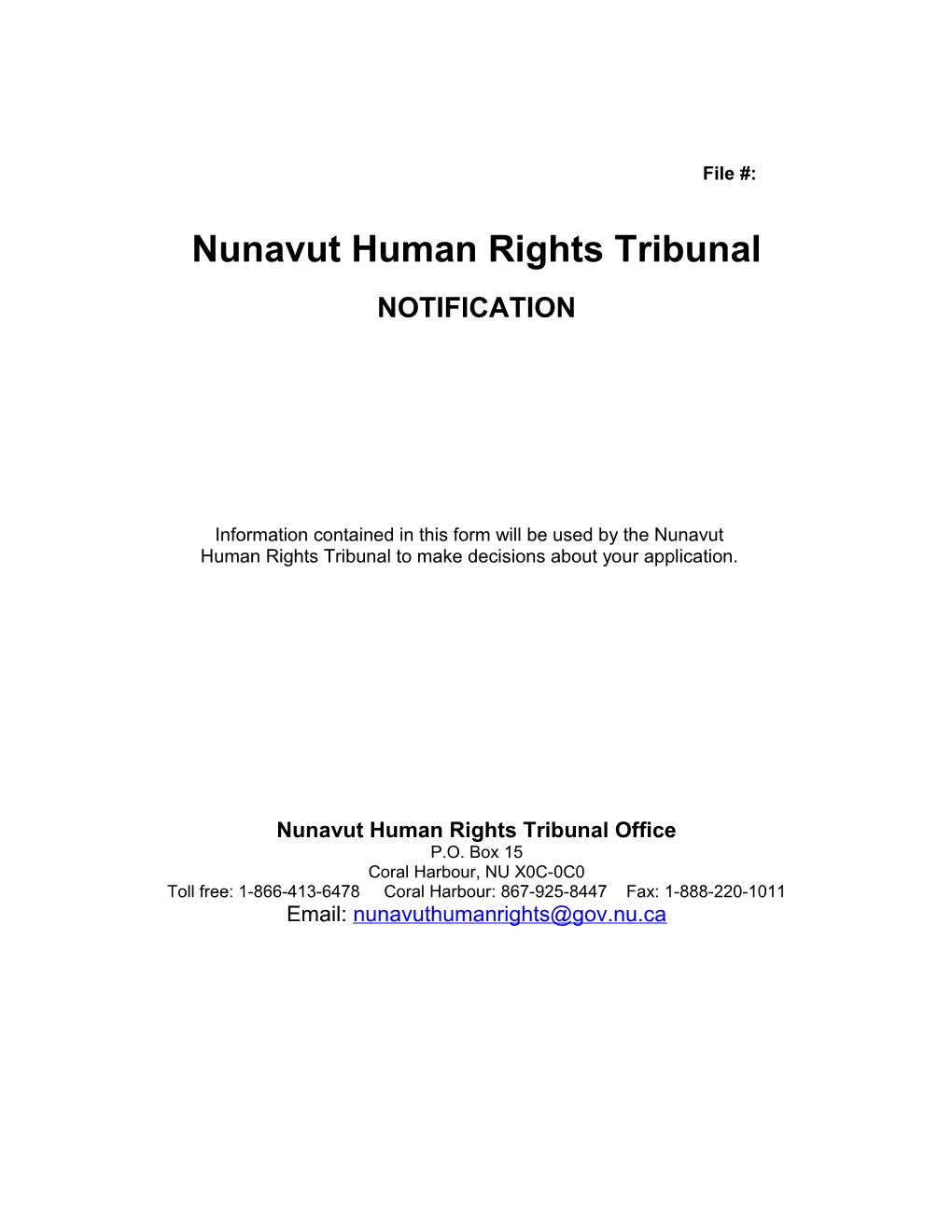 Nunavut Human Rights Tribunal