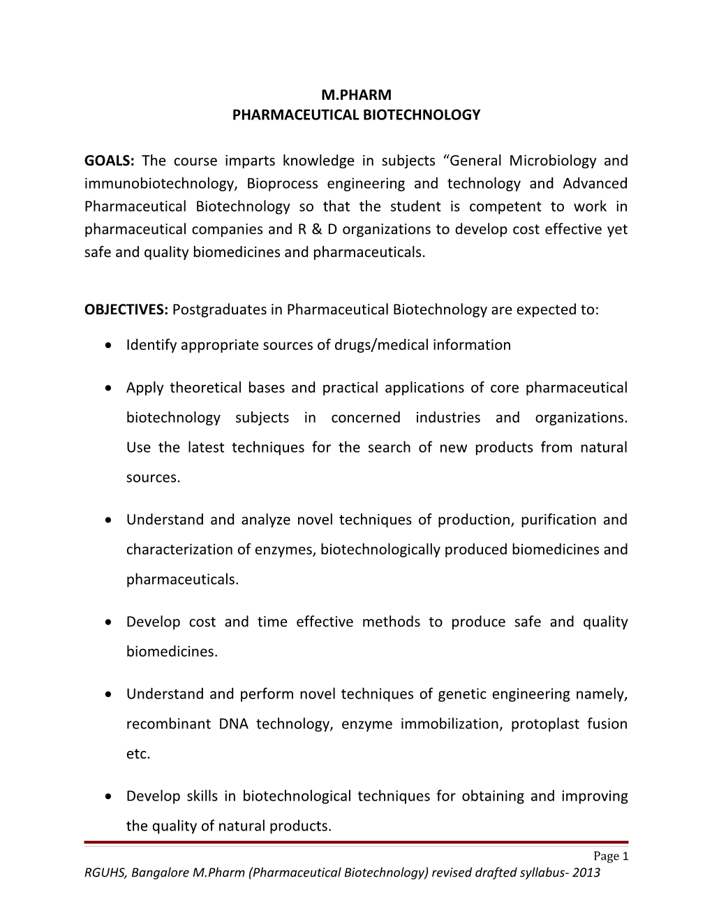 Pharmaceutical Biotechnology