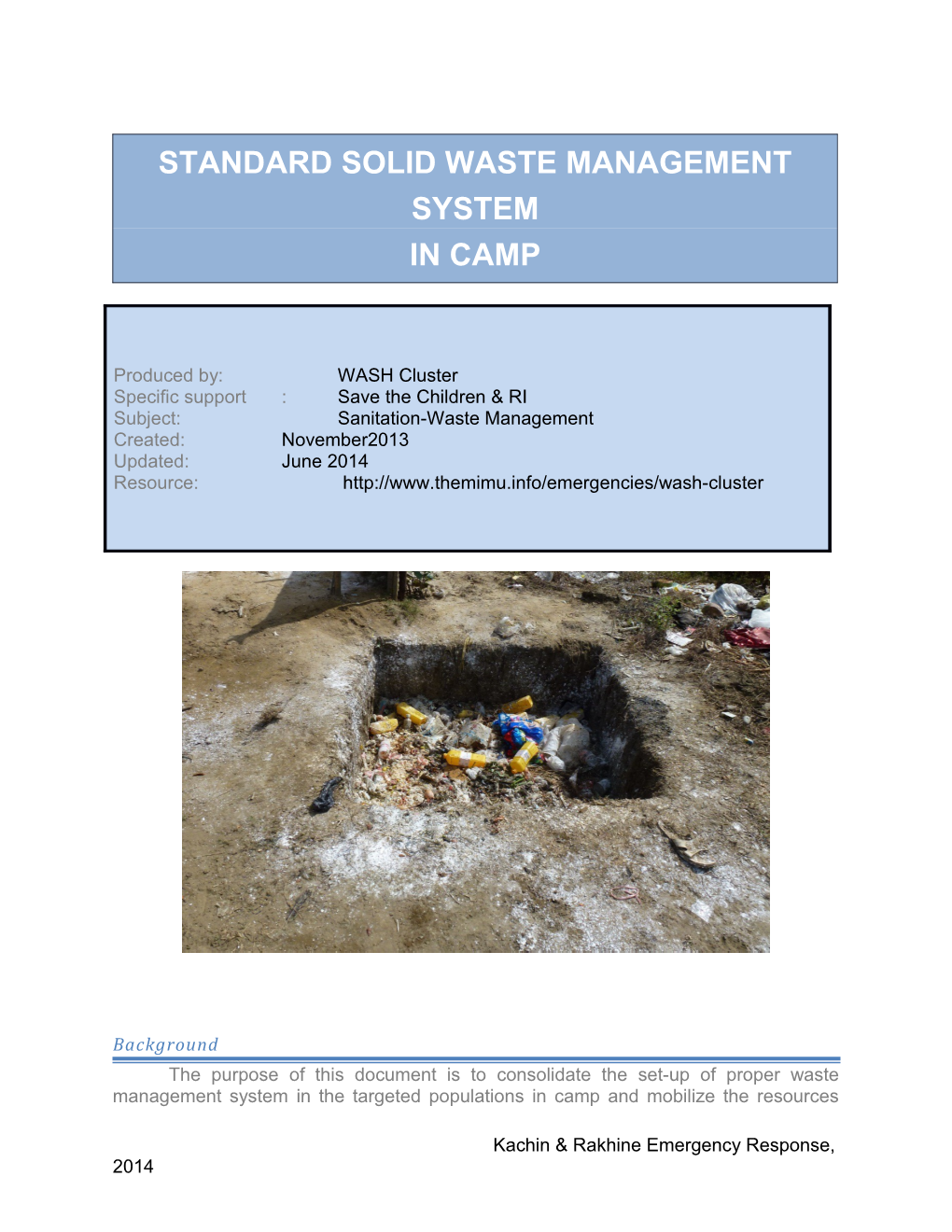 Standard Solid Waste Management System