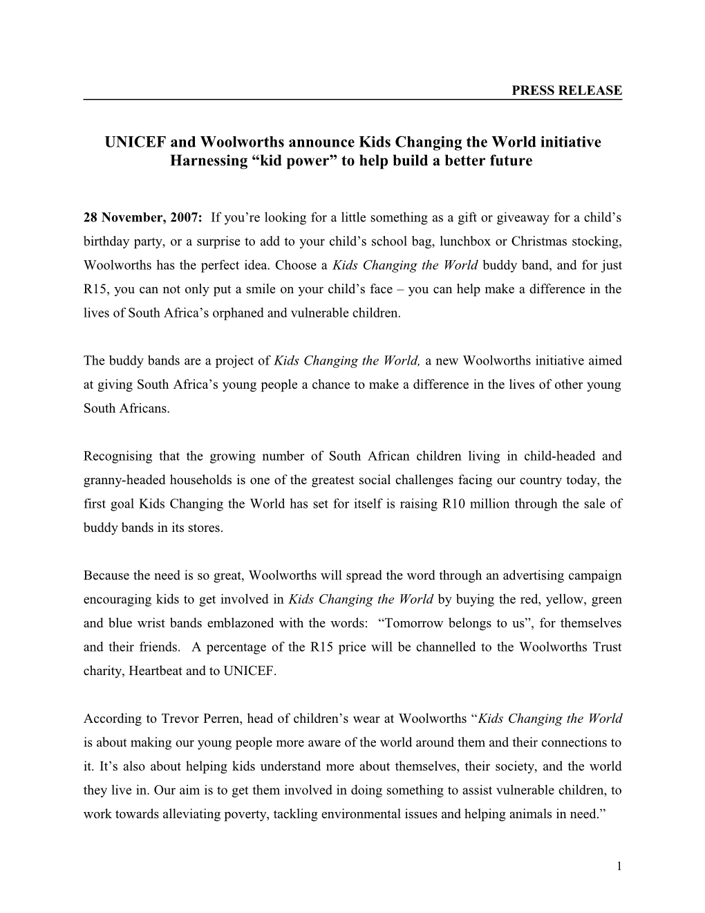 Draft Press Release s1