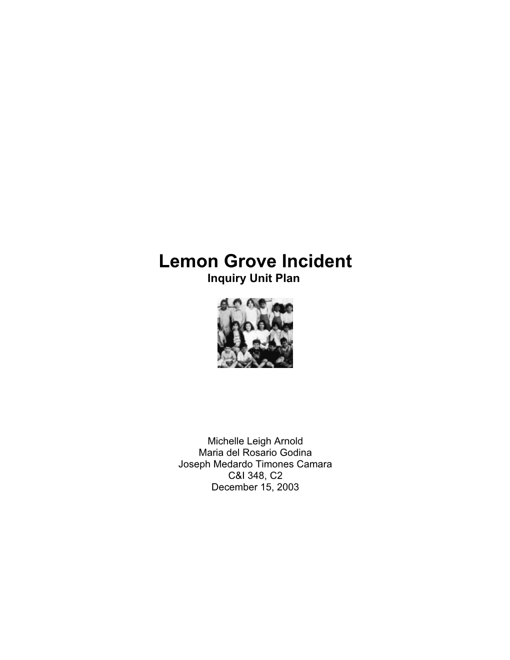 Lemon Grove Incident
