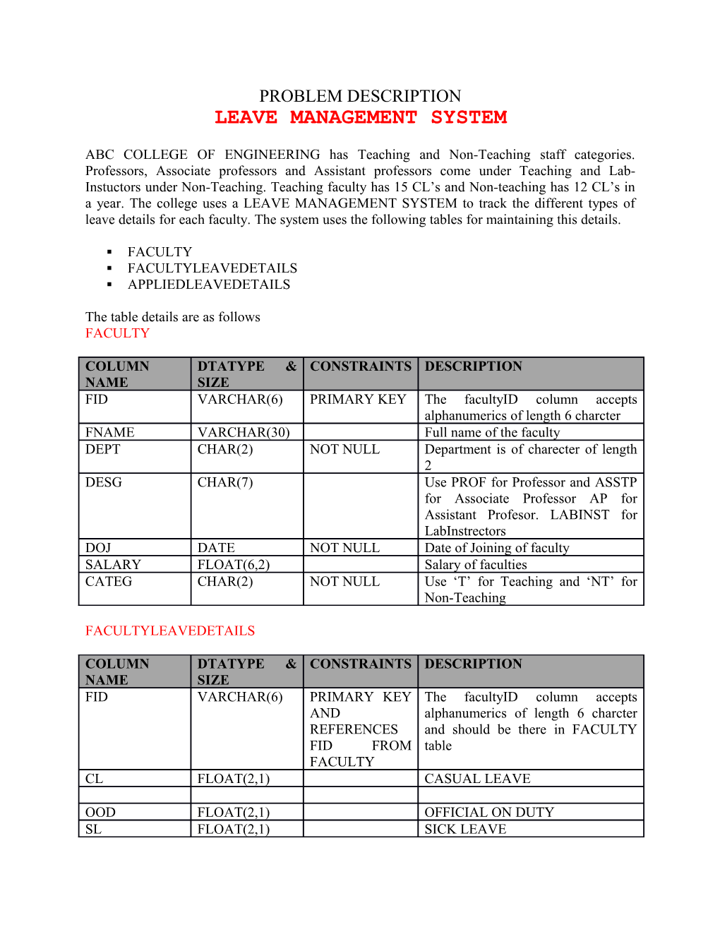 Leave Management System