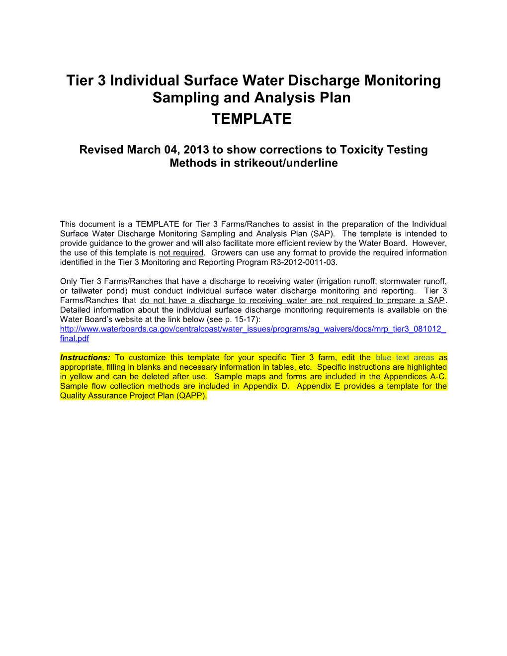 Sampling and Analysis Plan s2