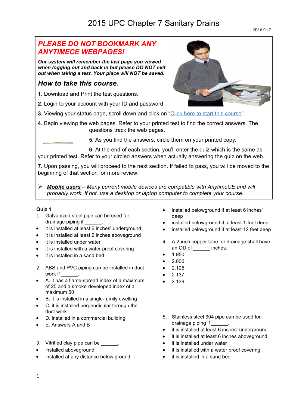 2015 UPC Chapter 7 Sanitary Drains