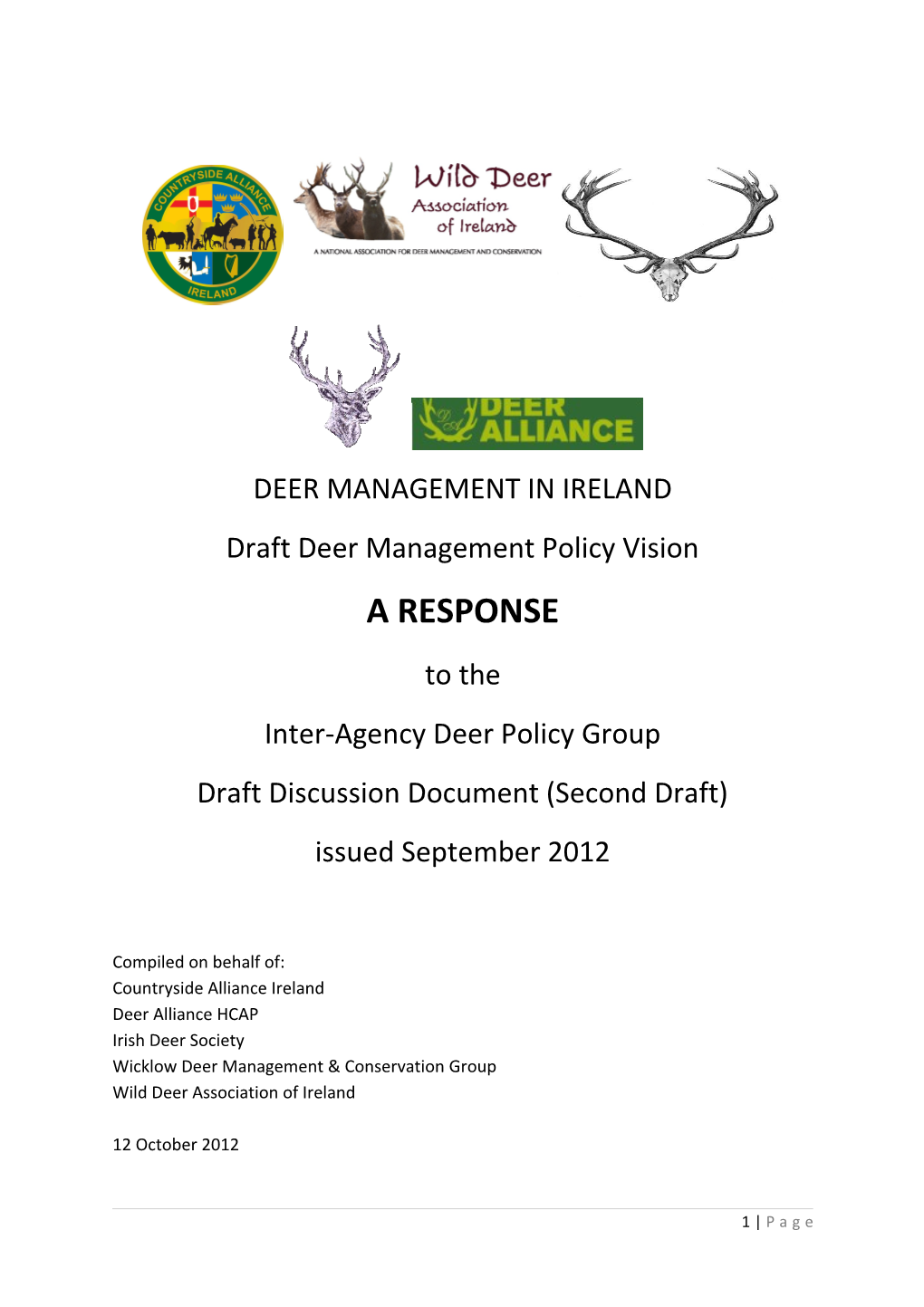 Draft Deer Management Policy Vision