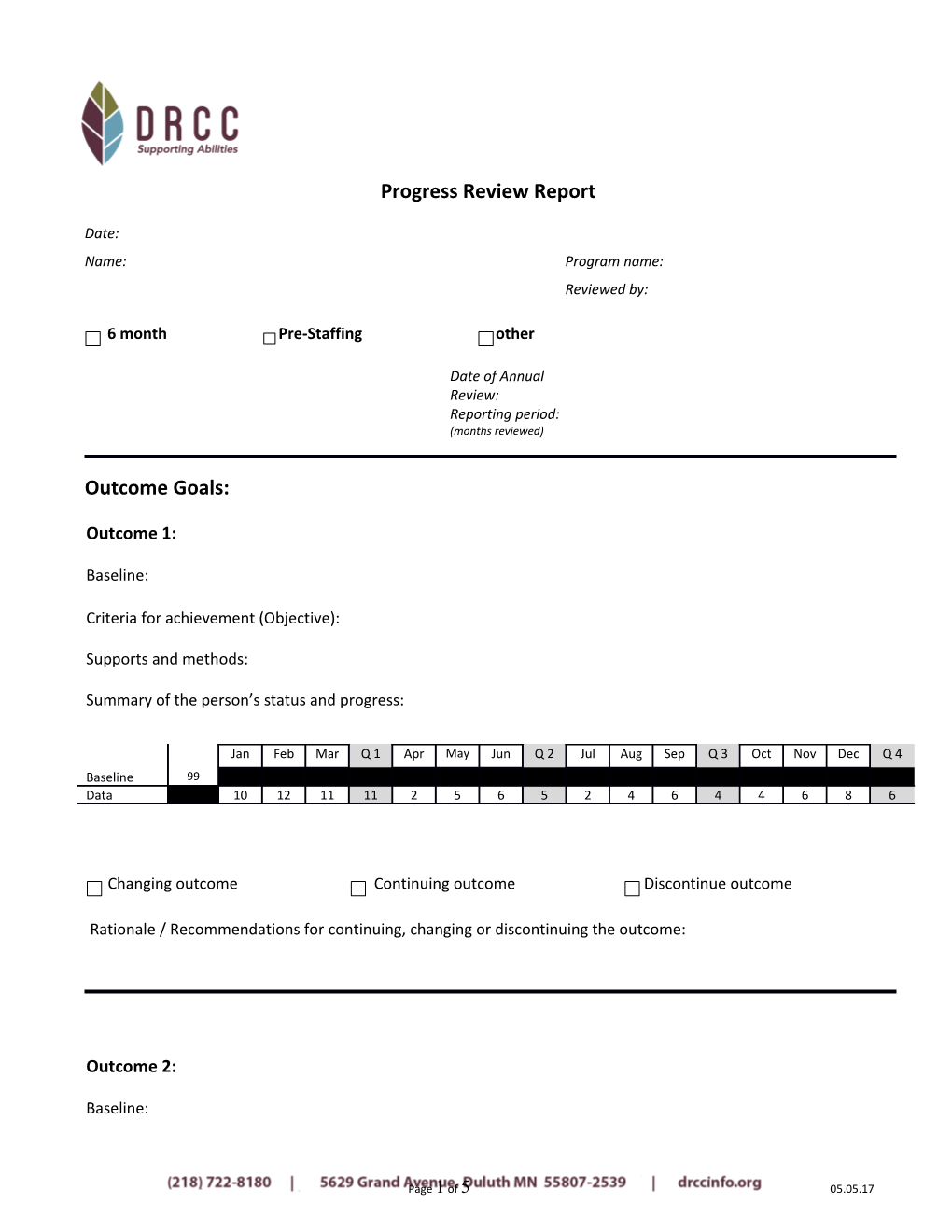 Progress Review Report