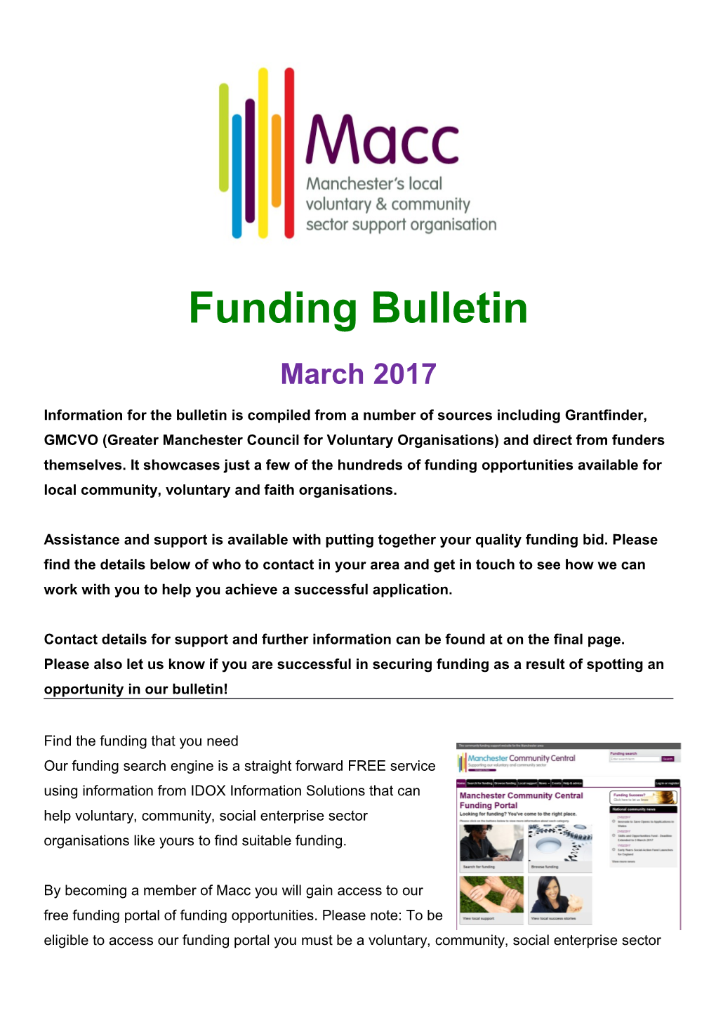Funding Bulletin