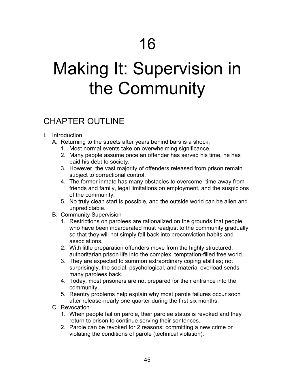 Making It: Supervision in the Community