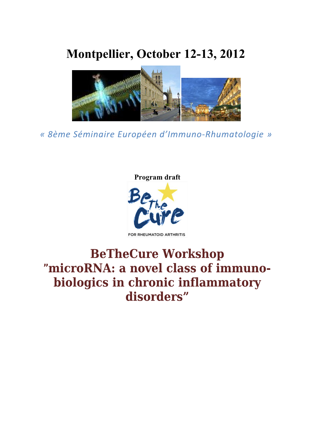 Revised Program of the Workshop