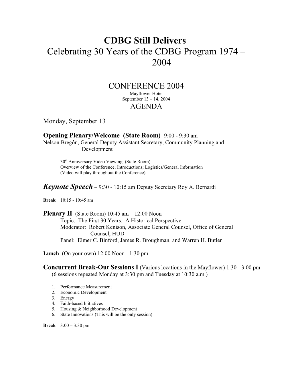 Celebrating 30 Years of the CDBG Program