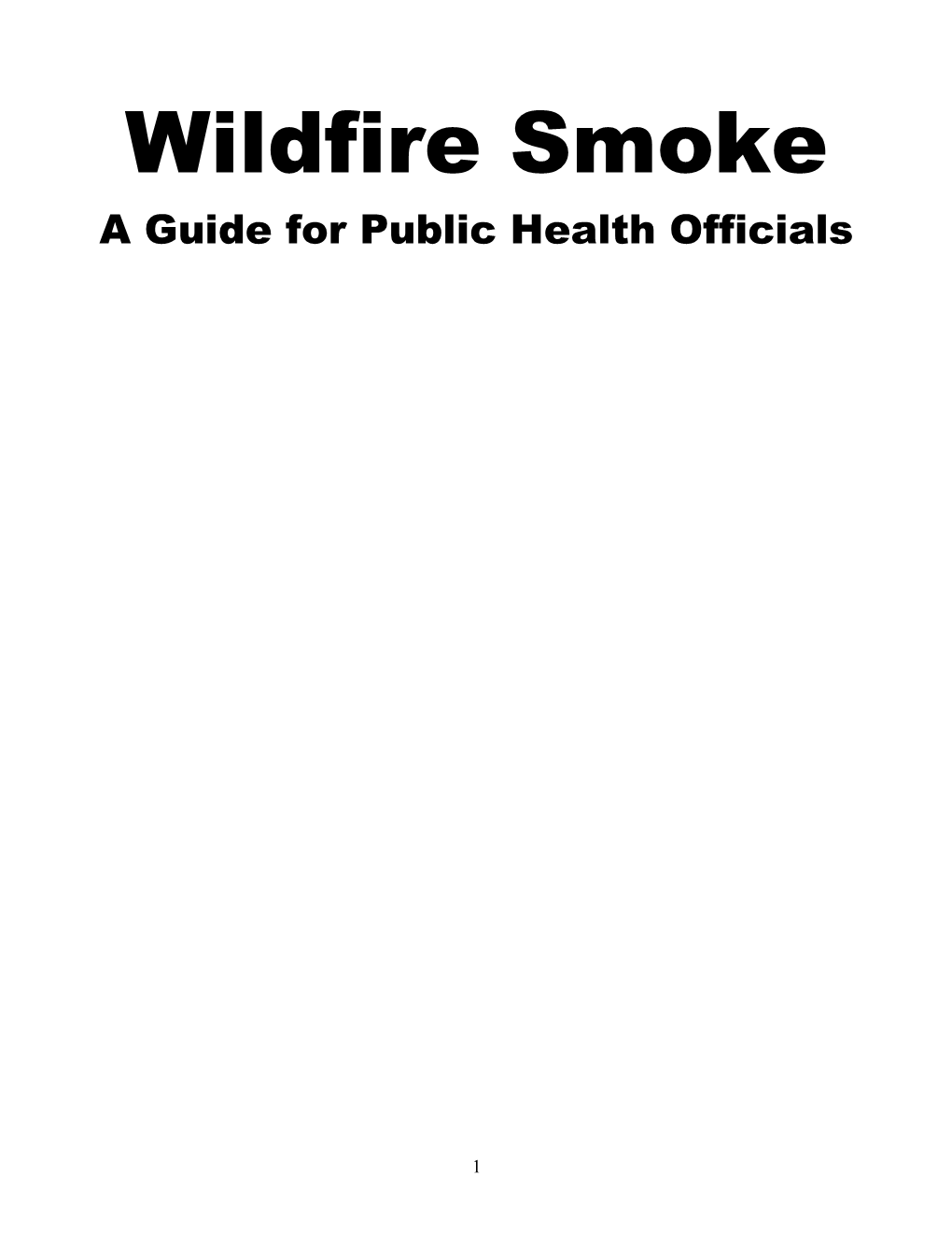 A Guide for Public Health Officials